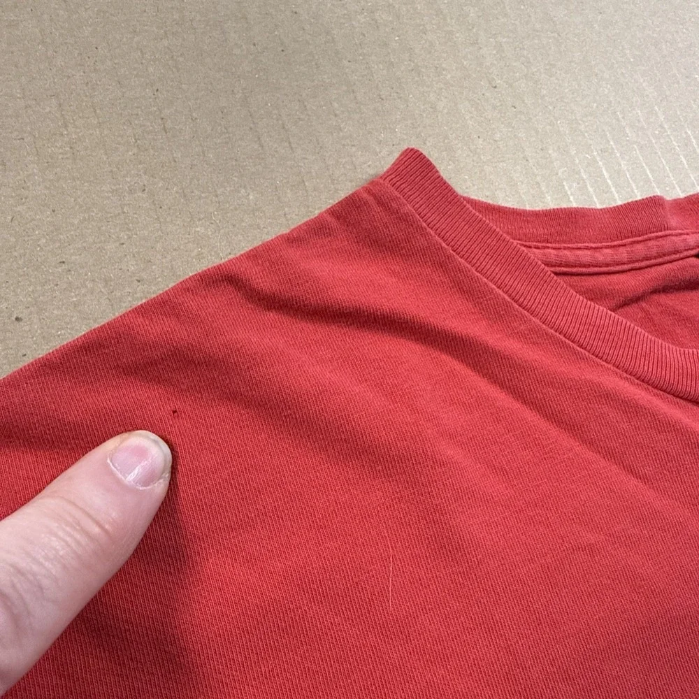 Polo Ralph Lauren Graphic Spellout Crewneck T‎ Shirt Red, See Measurements